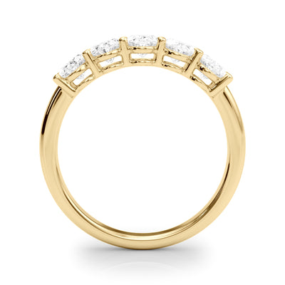 18K Yellow Gold Oval Diamond Wedding Ring