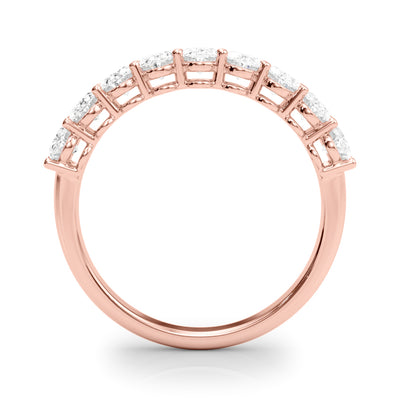 14K Rose Gold Oval Diamond Wedding Ring