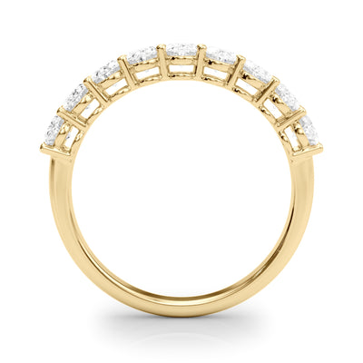 14K Yellow Gold Oval Diamond Wedding Ring