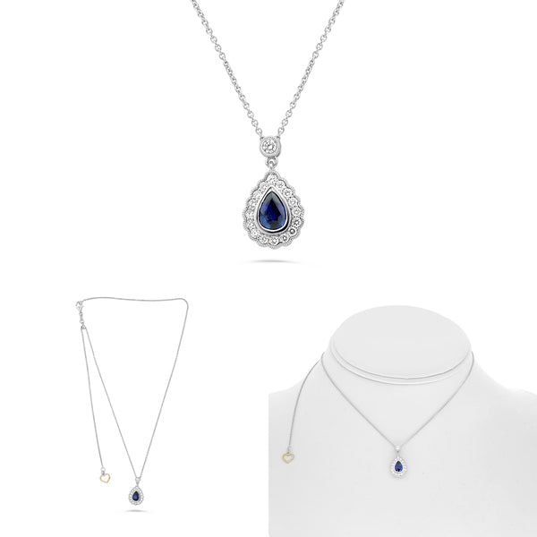 Diamond and Sapphire Pendant