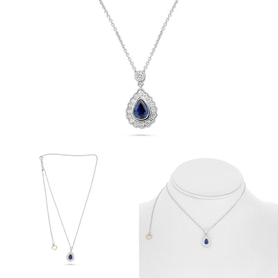 Diamond and Sapphire Pendant