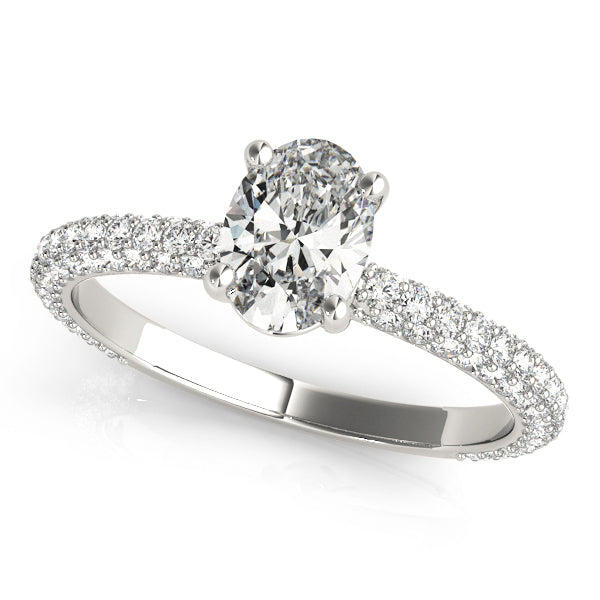 Pave Diamond Engagement Ring