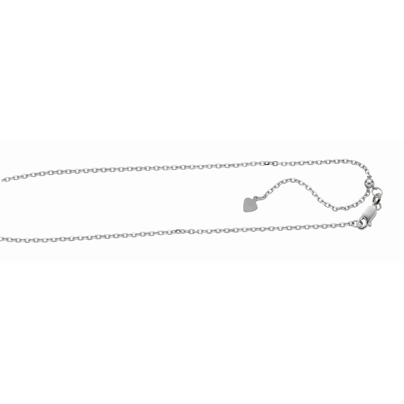 Silver 1.8mm Adjustable Cable Chain