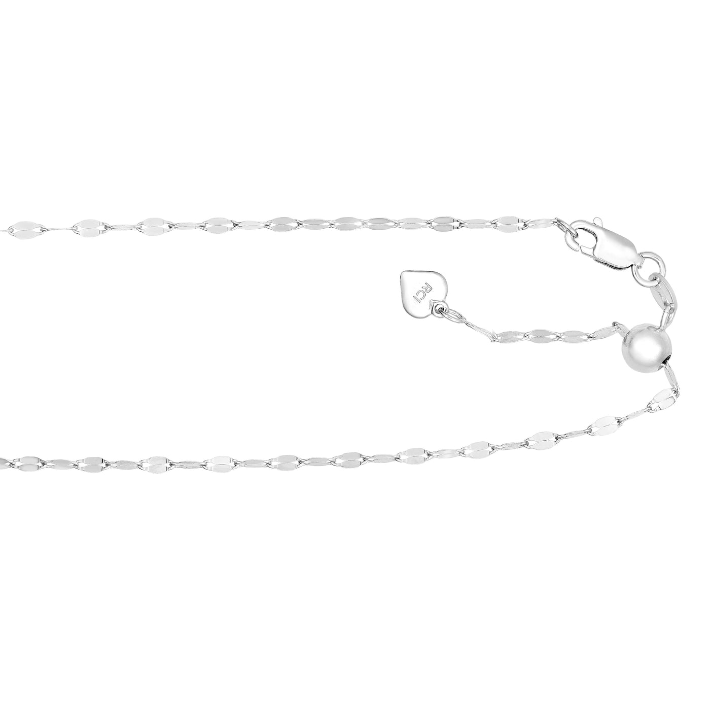 Silver 2.3mm Adjustable Mirror Chain