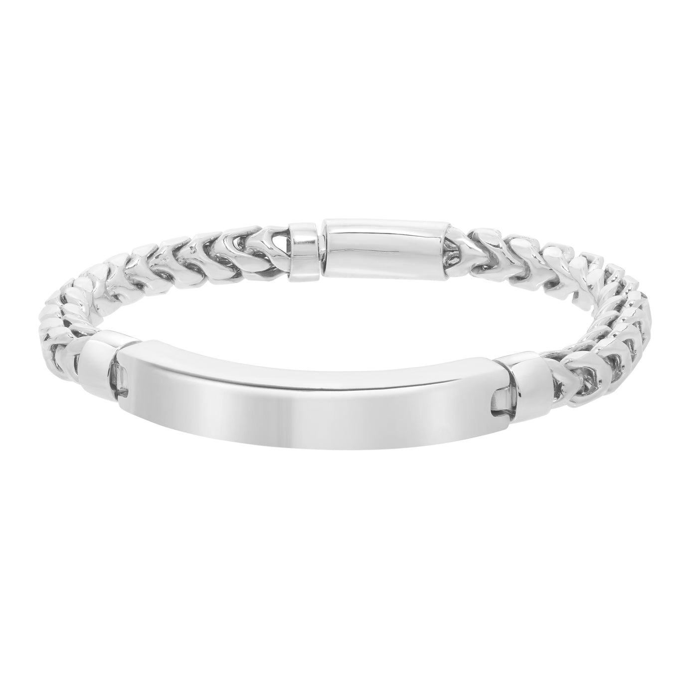 Silver Woven ID Bracelet