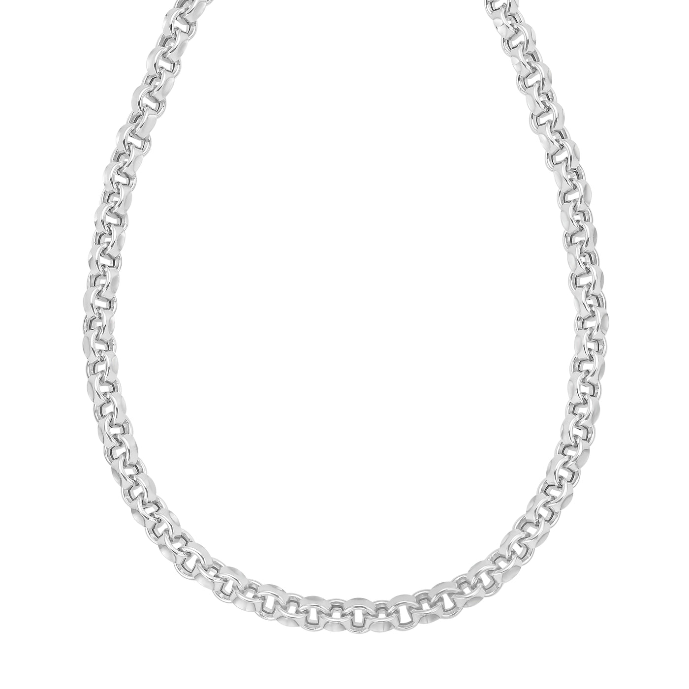 Silver Rolo Link Necklace