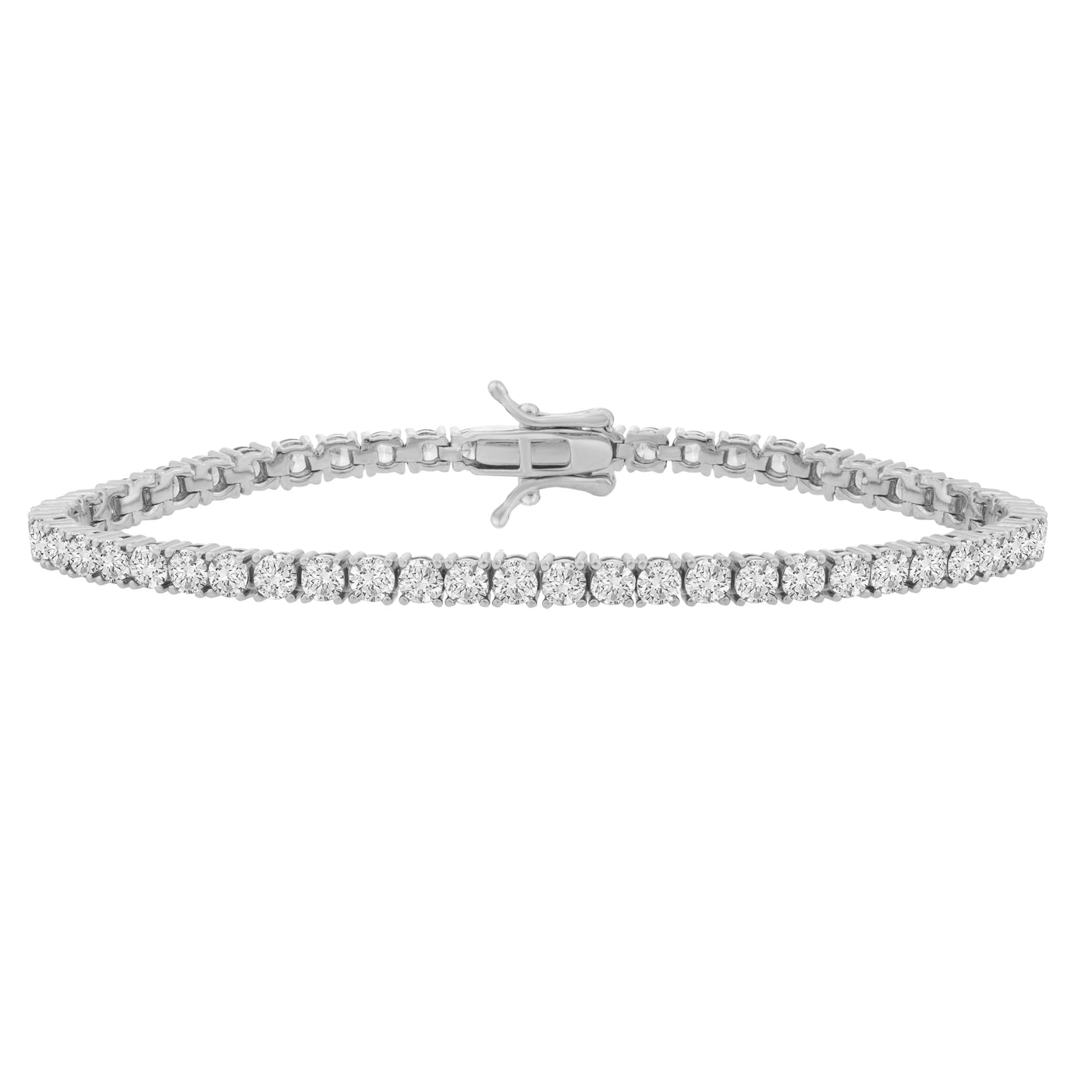 Silver White CZ Tennis Bracelet