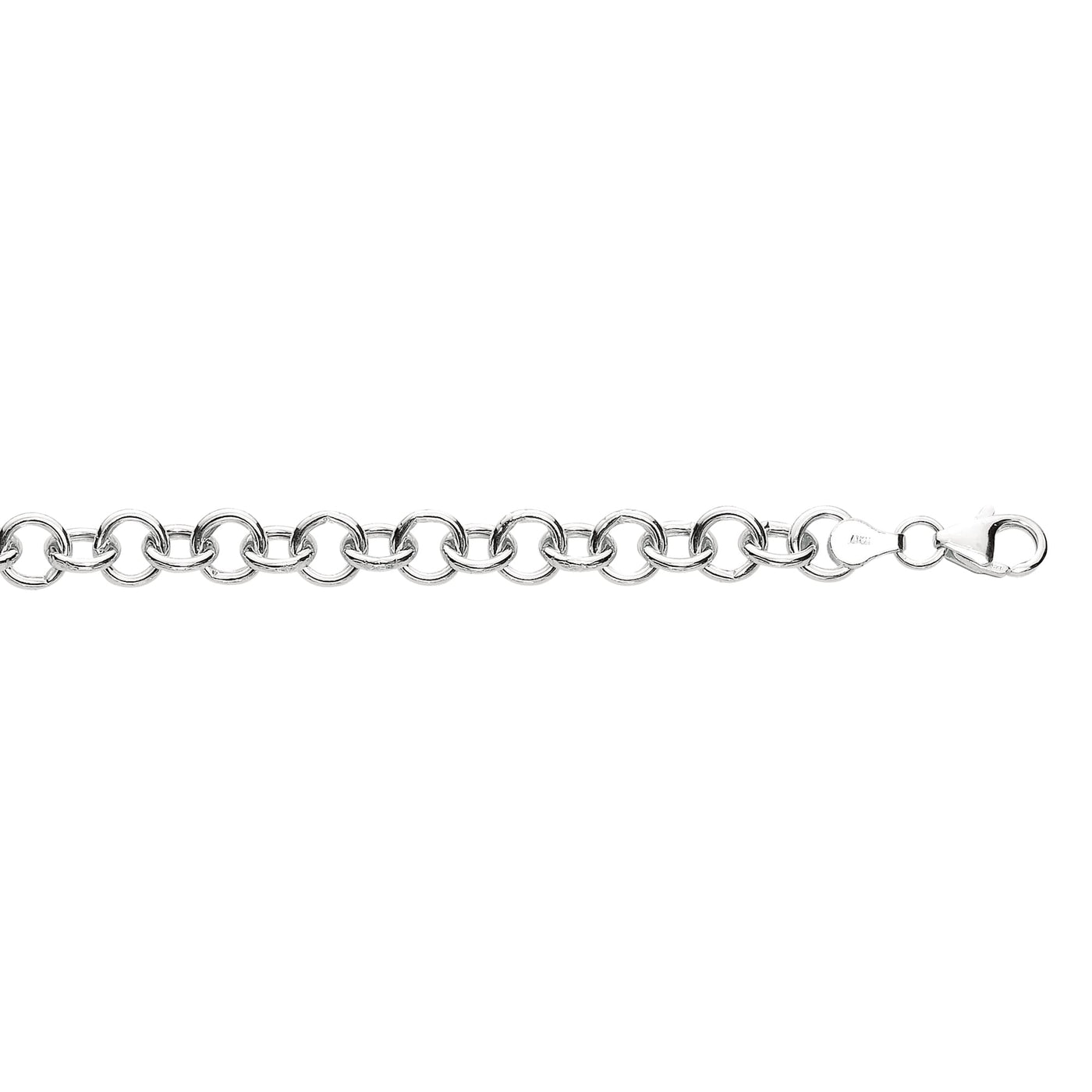 Silver Large Round Link Bracelet