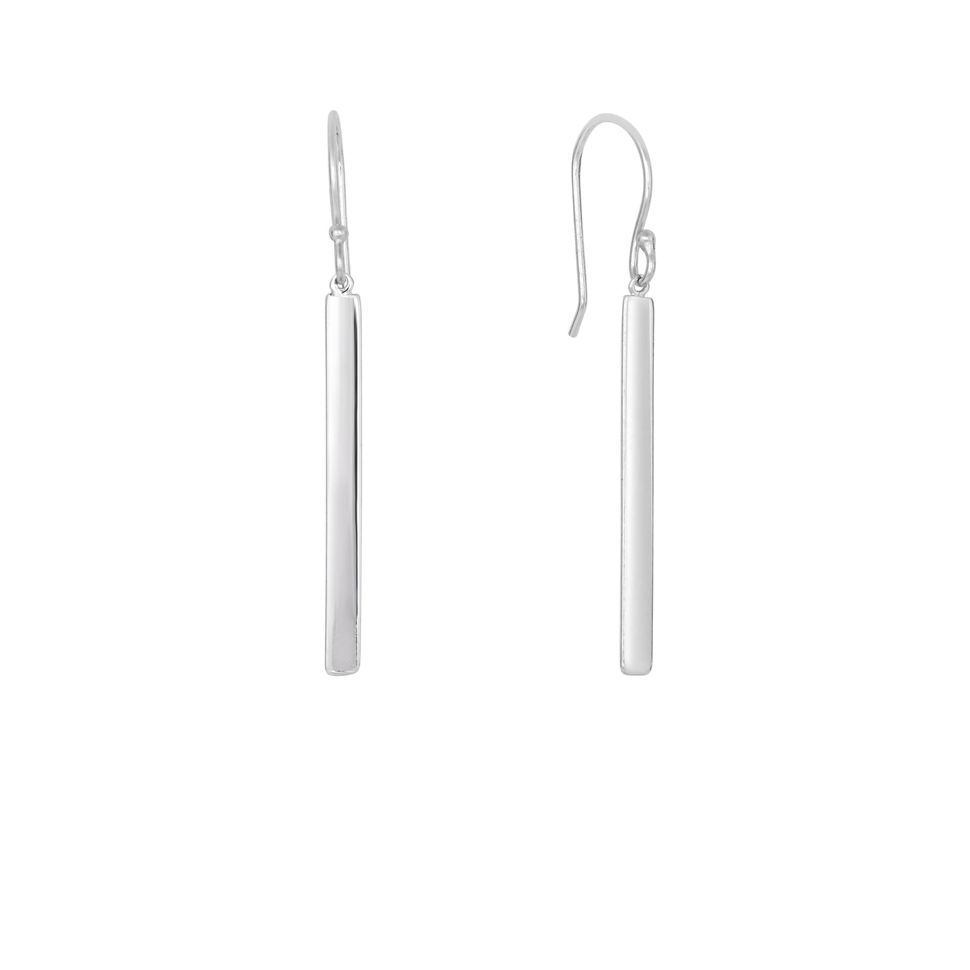 Silver Bar Drop Earring