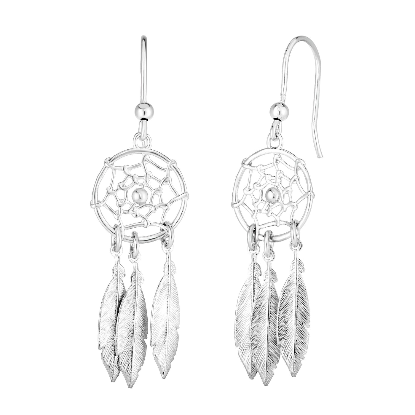 Silver Dream Catcher Earring