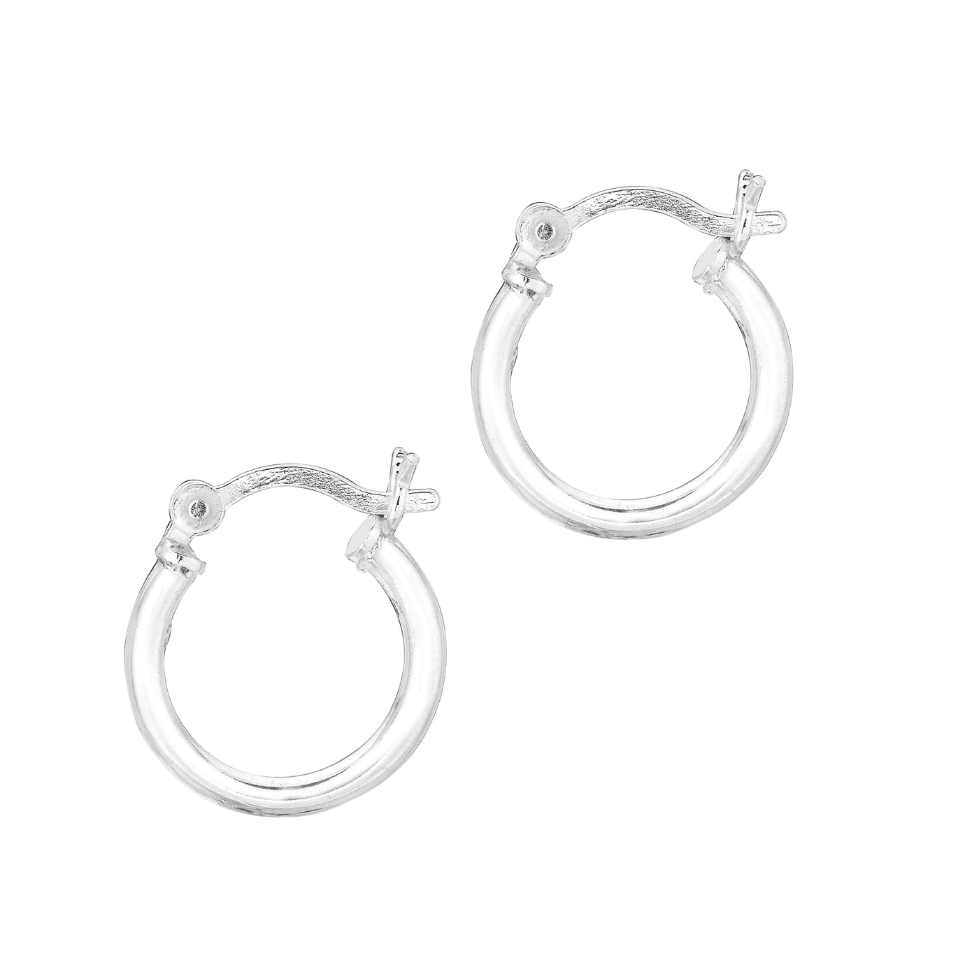 Silver 2x10mm Hoop Earring