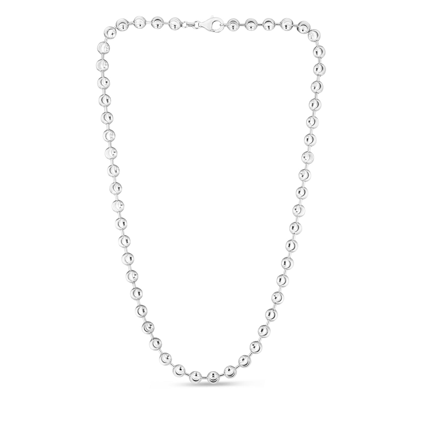 Sterling Silver 6mm Moon-cut Bead Chain