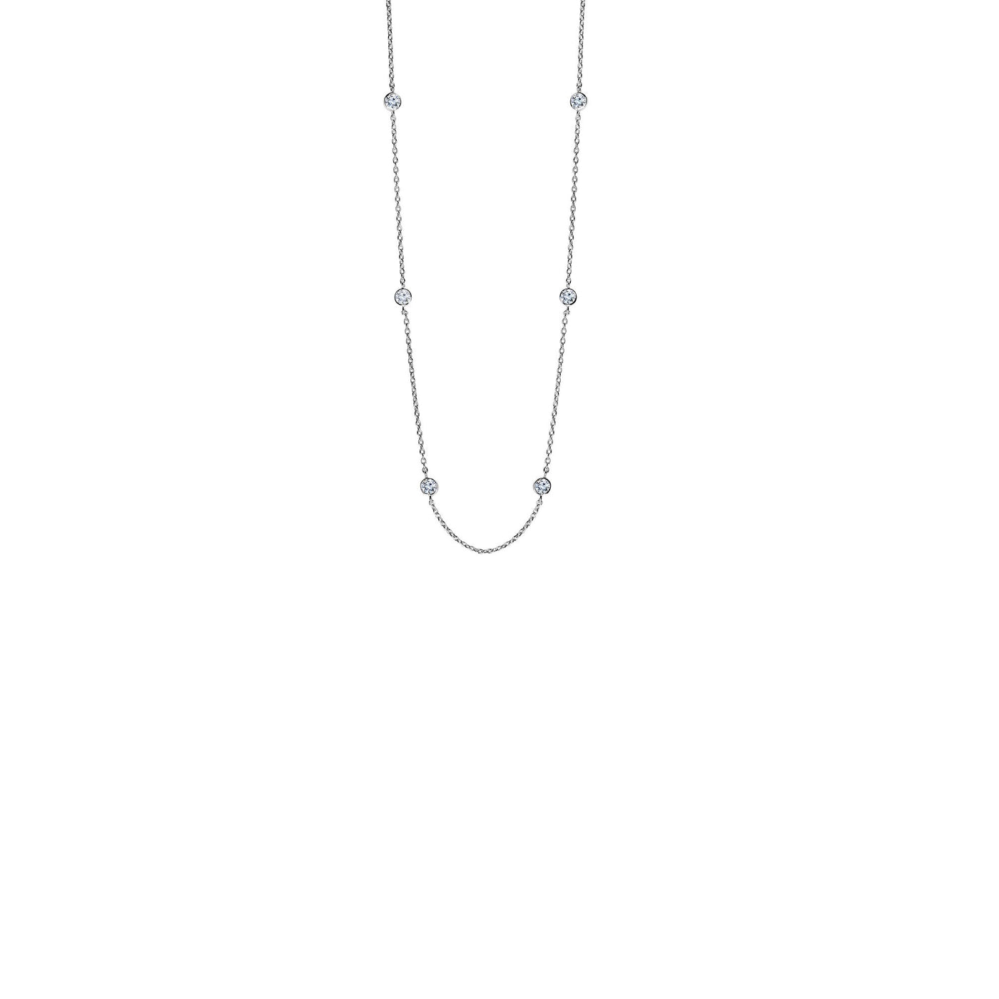 Silver CZ Station Anklet