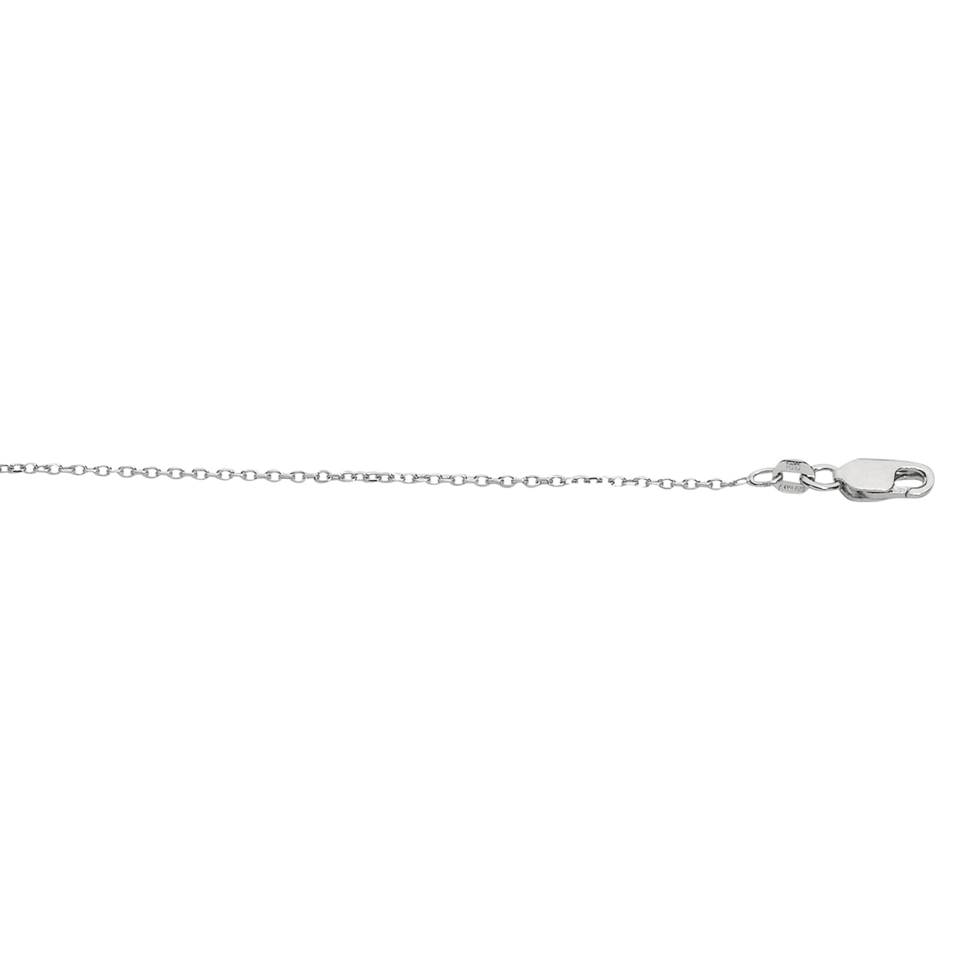 Silver 1.1mm Diamond Cut Cable Chain