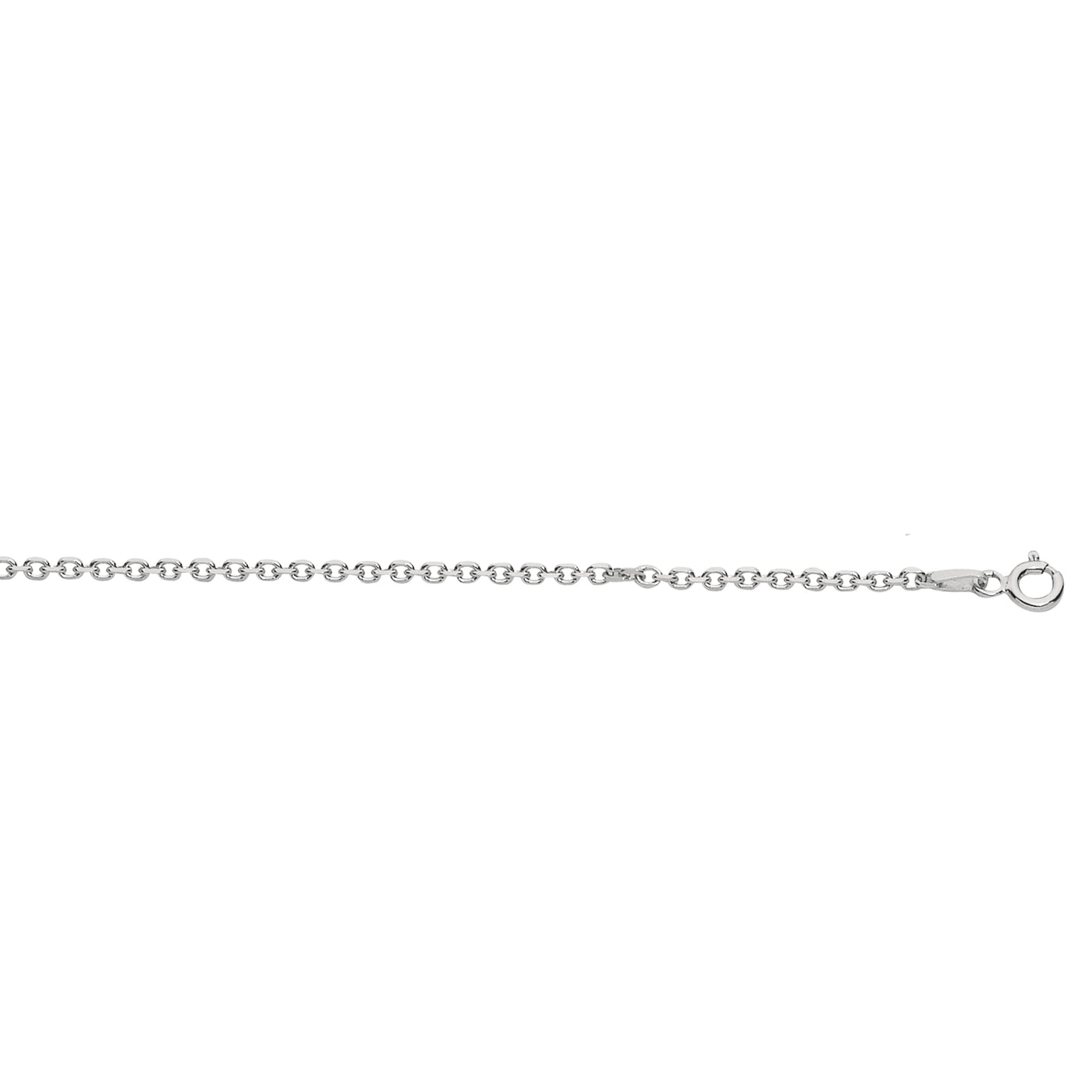 Silver 2.2mm Diamond Cut Cable Chain