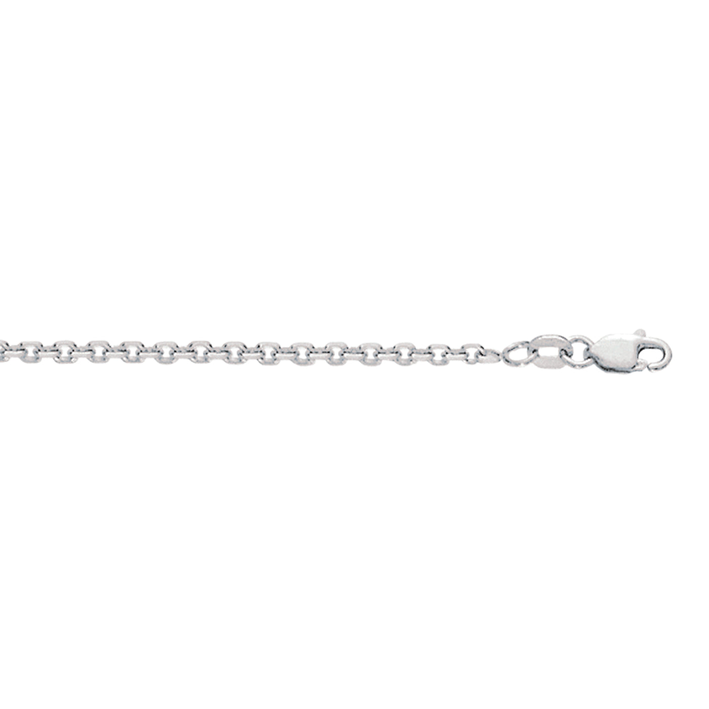 Silver 2.75mm Diamond Cut Cable Chain