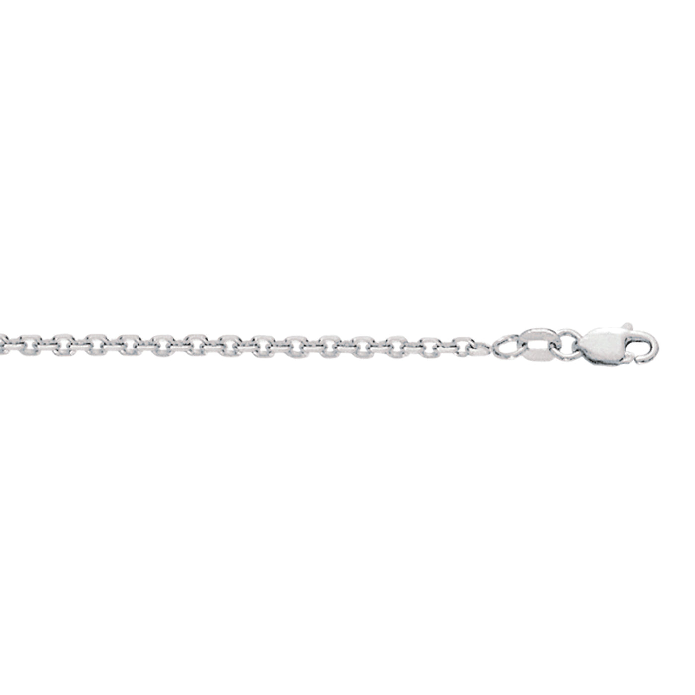 Silver 2.75mm Diamond Cut Cable Chain