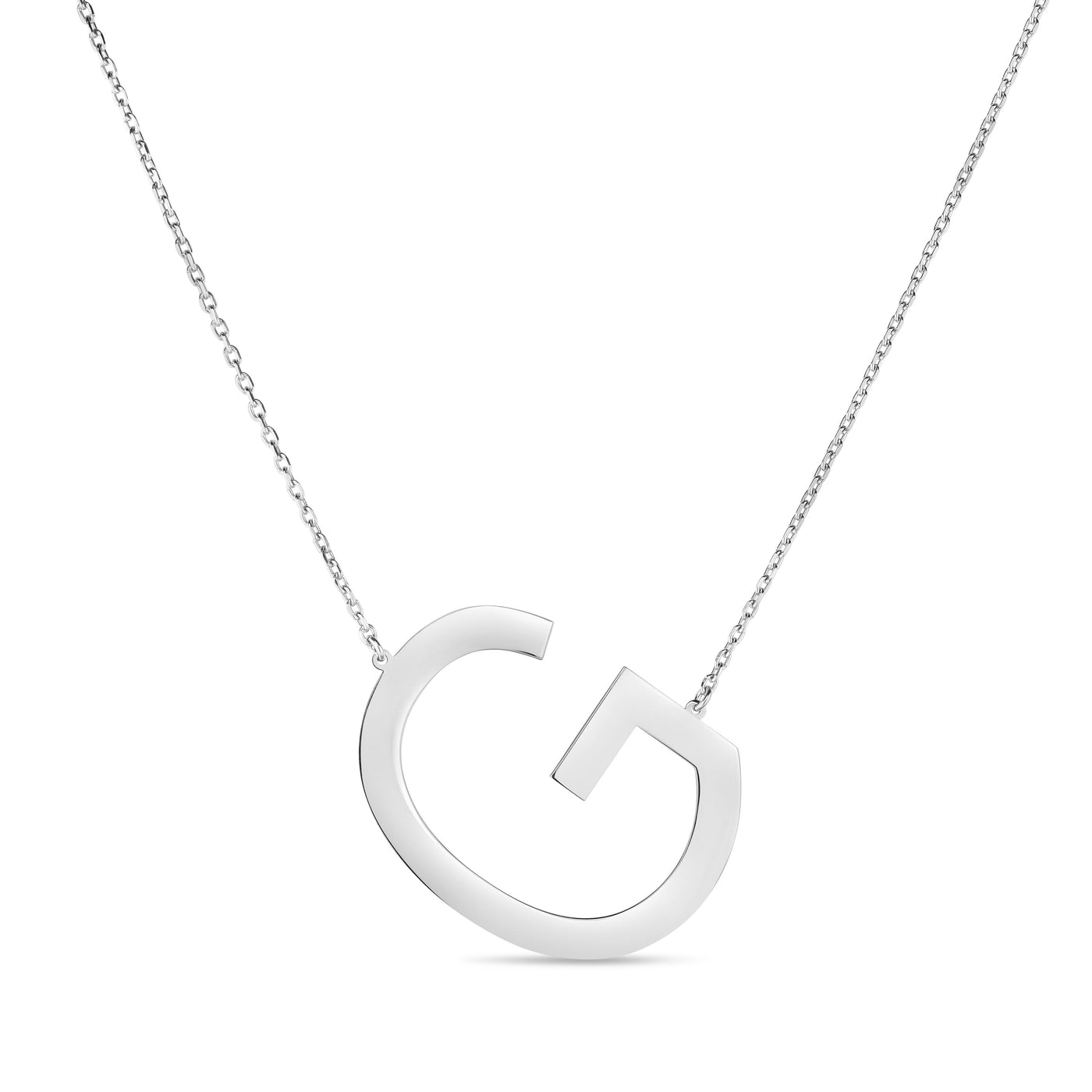 Silver G Letter Necklace