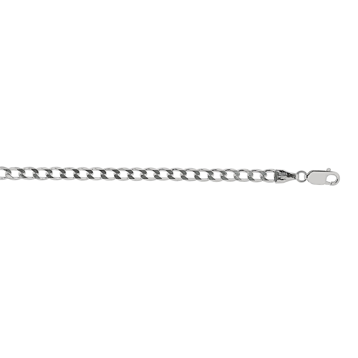 Silver 3.7mm Comfort Curb Chain