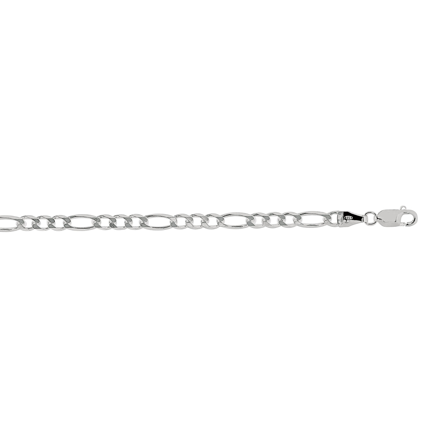 Silver 3.7mm Figaro Chain