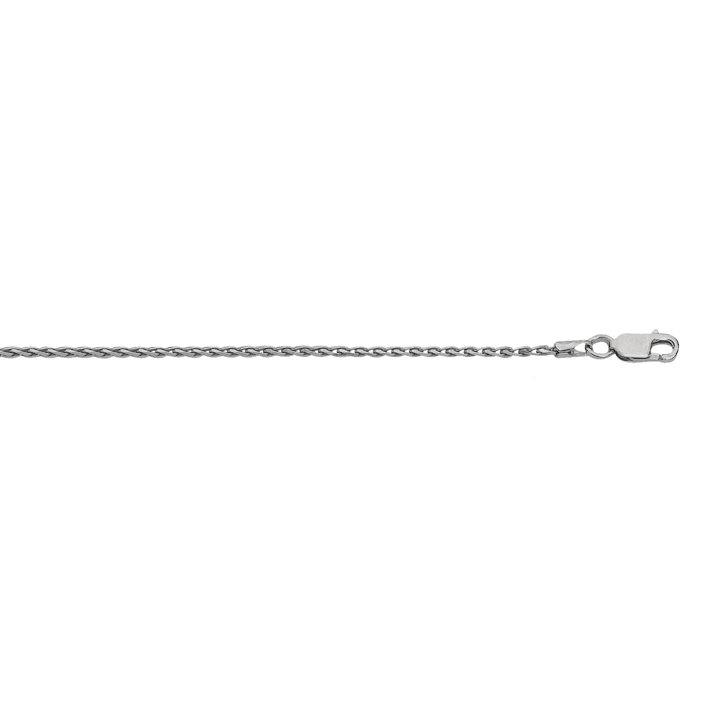 Silver 1.3mm Diamond Cut Wheat Chain