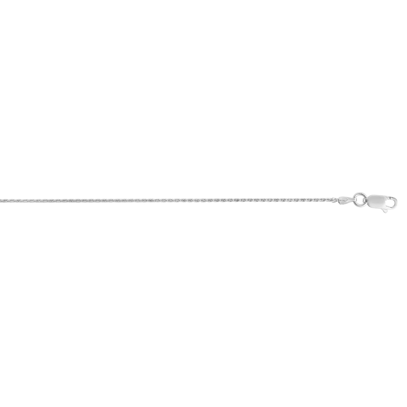 Silver 1.1mm Diamond Cut Wheat Chain