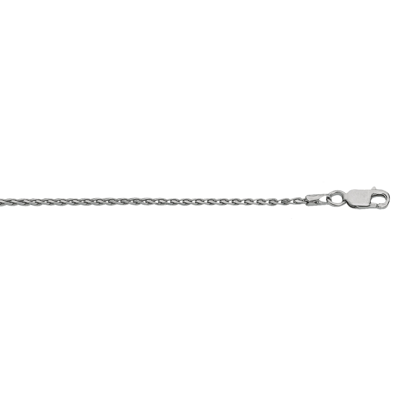 Silver 1.5mm Diamond Cut Wheat Chain