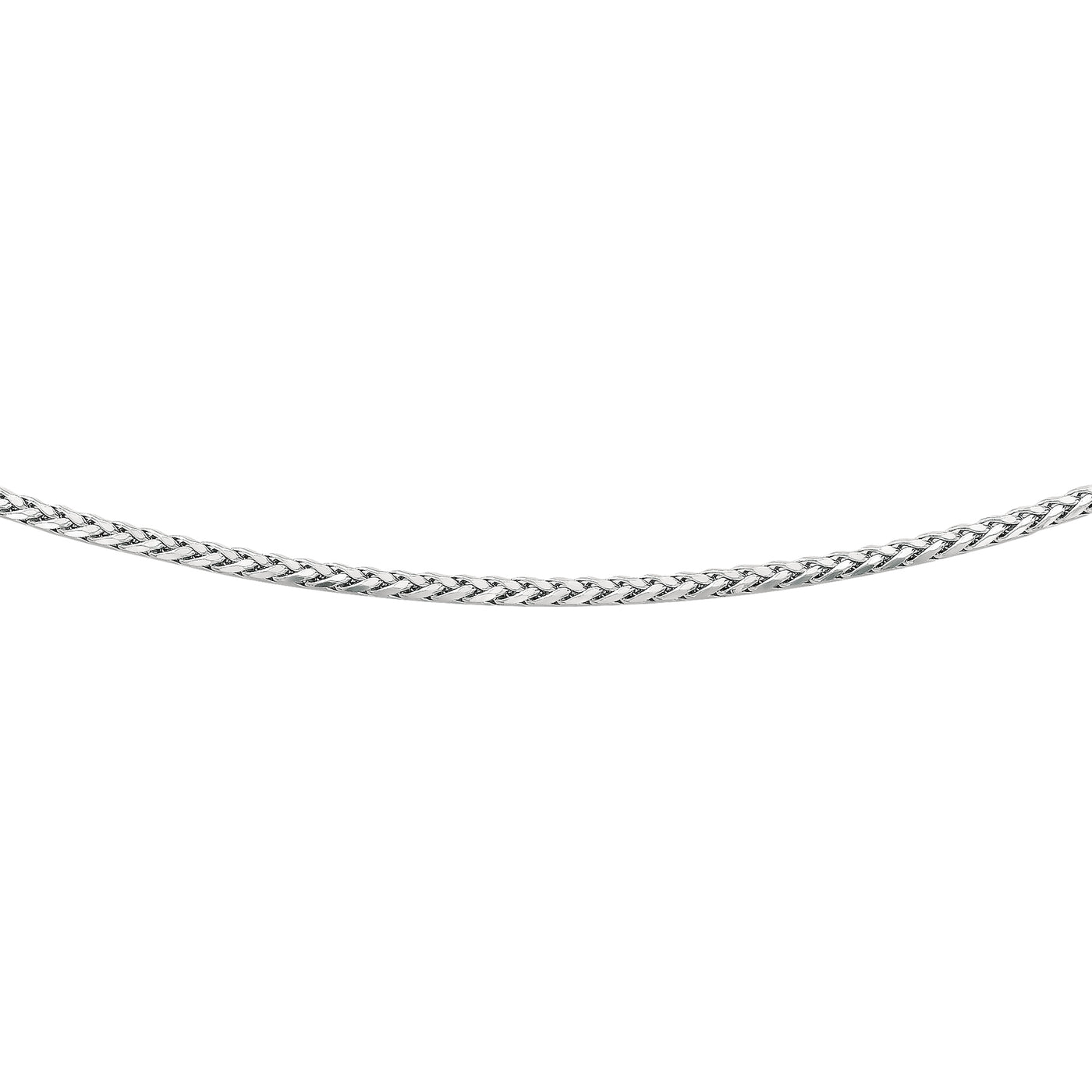 Silver 3.2mm Semi-Solid Wheat Chain