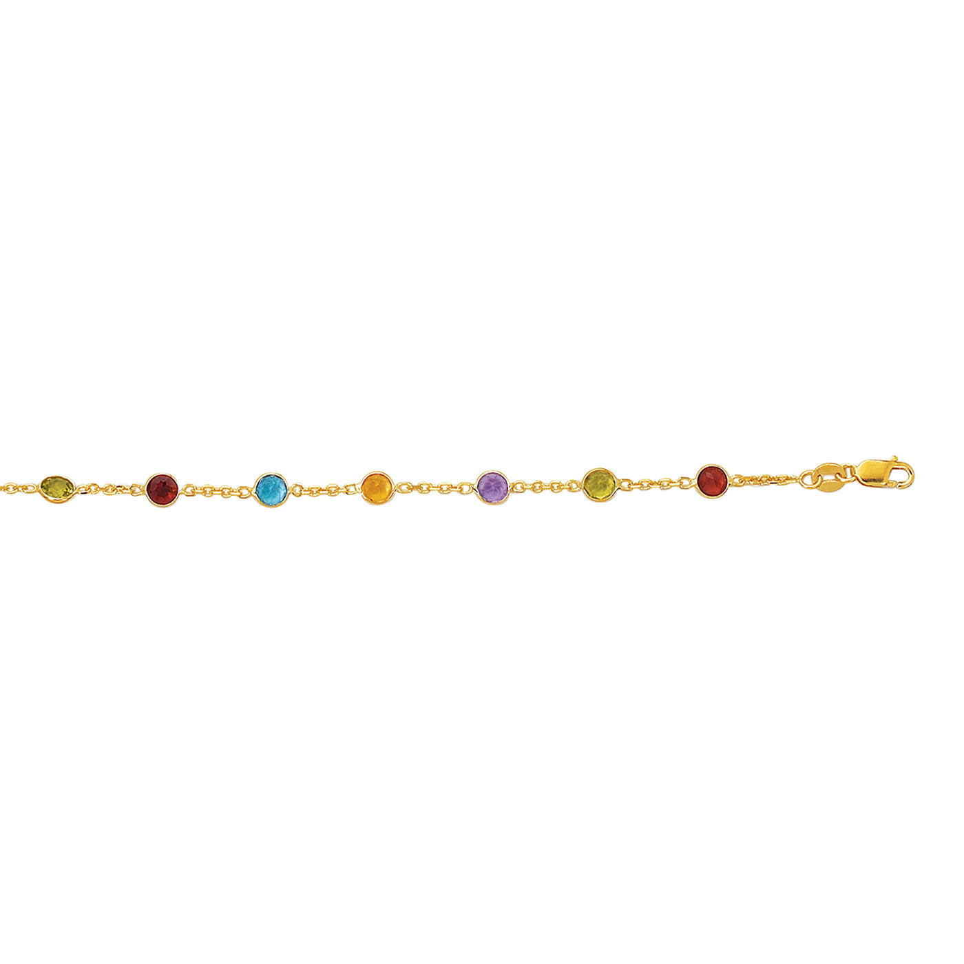 14K Gold Semi-Precious Anklet