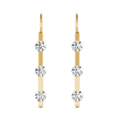 Three Stone Diamond Earring