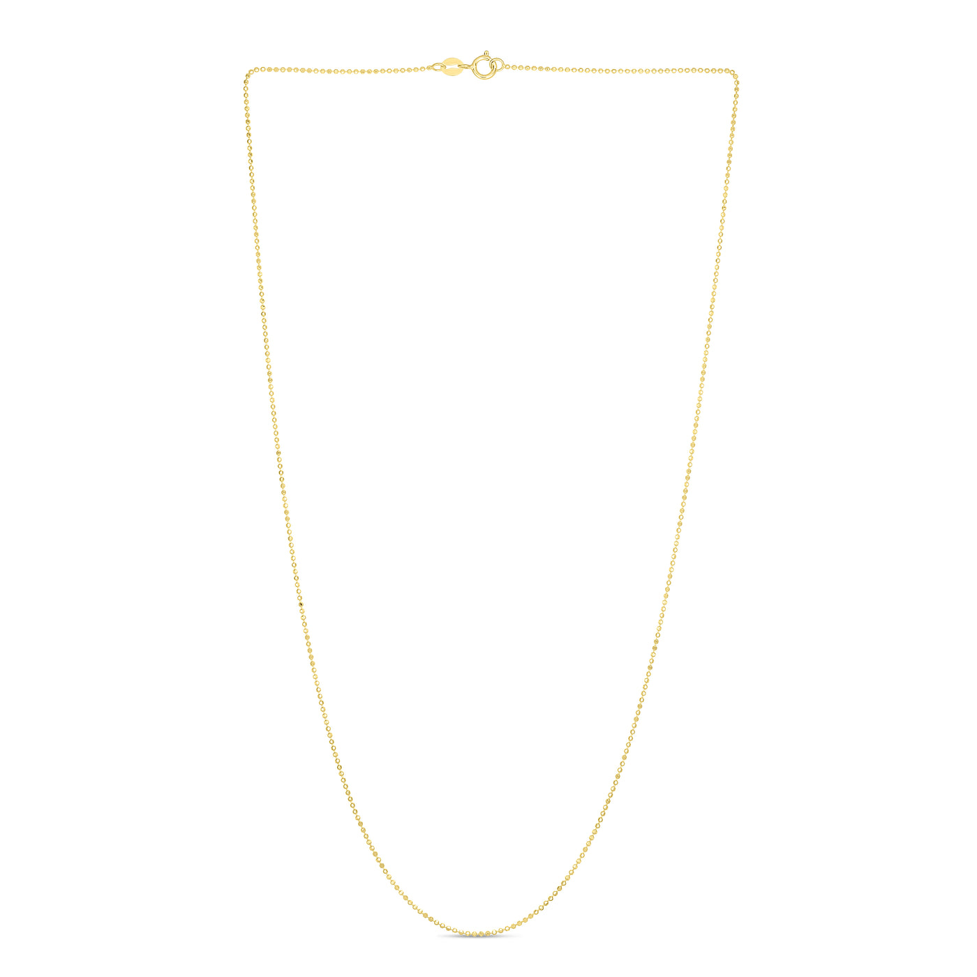 14K Gold 0.9mm Diamond Cut Bead Chain