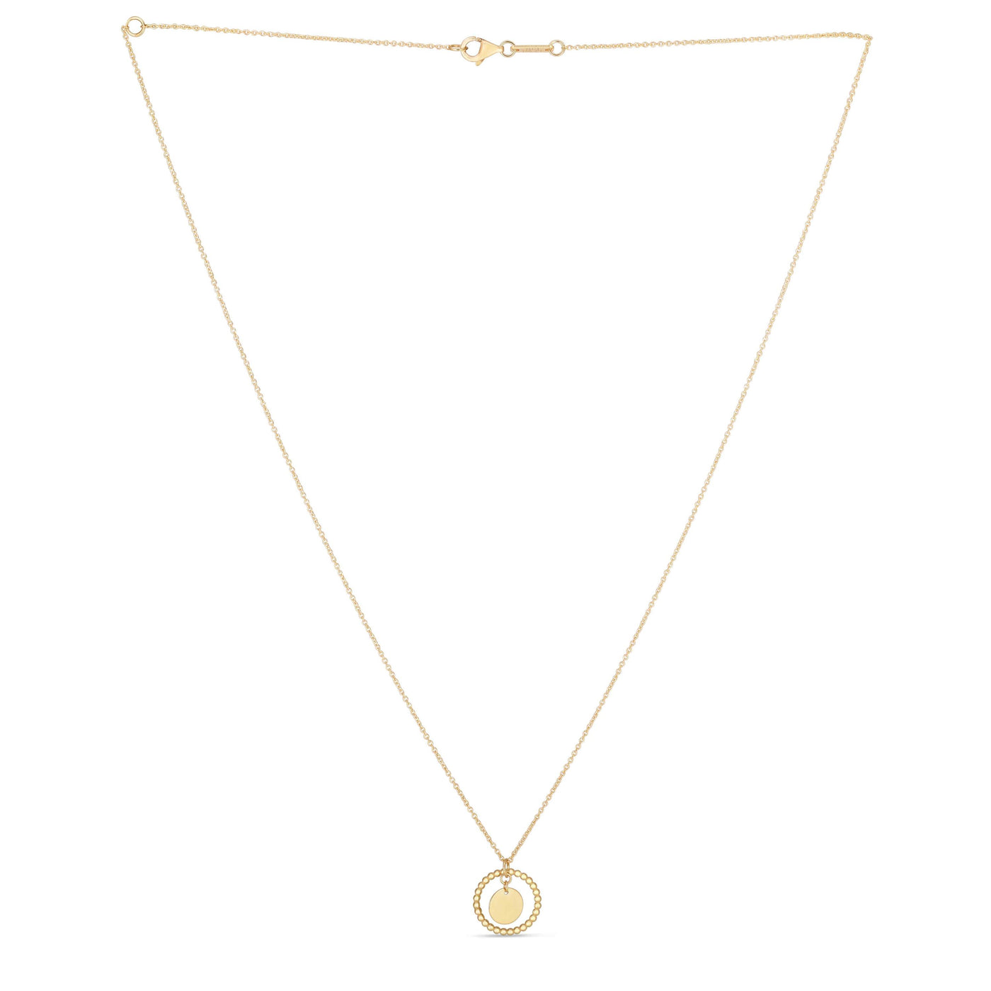 14K Gold Layered Circle Pendant