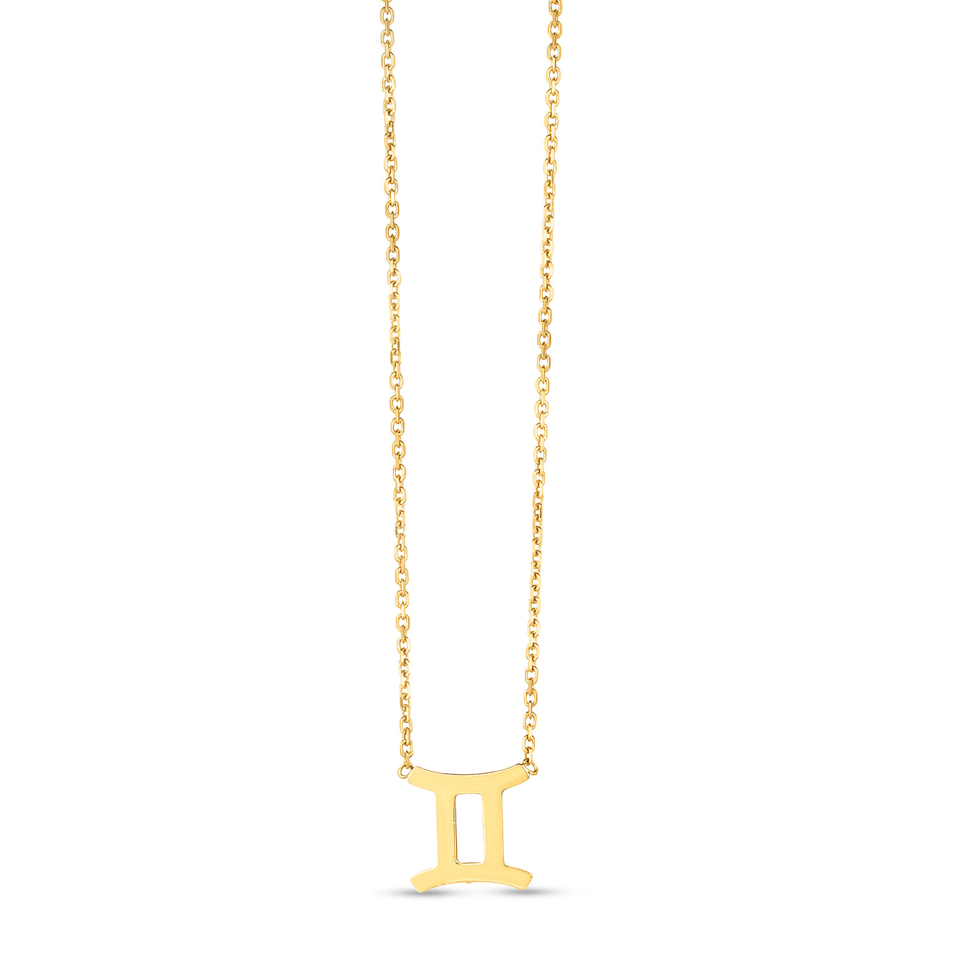 14K Gold Gemini Necklace