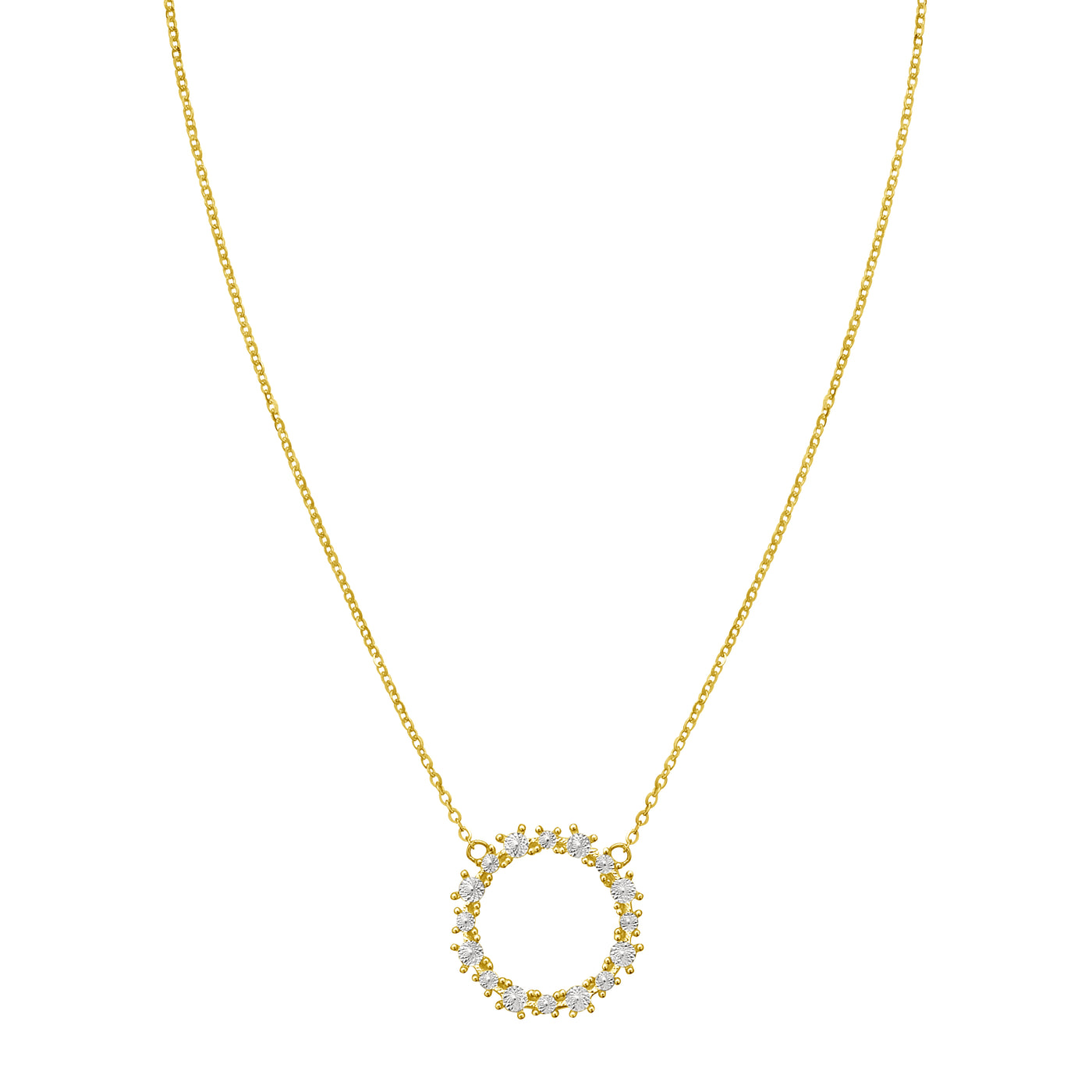 14K DiamonOro Circle Necklace