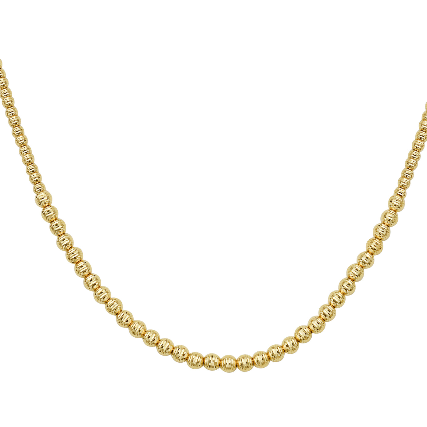 14K Graduated Bead Necklace