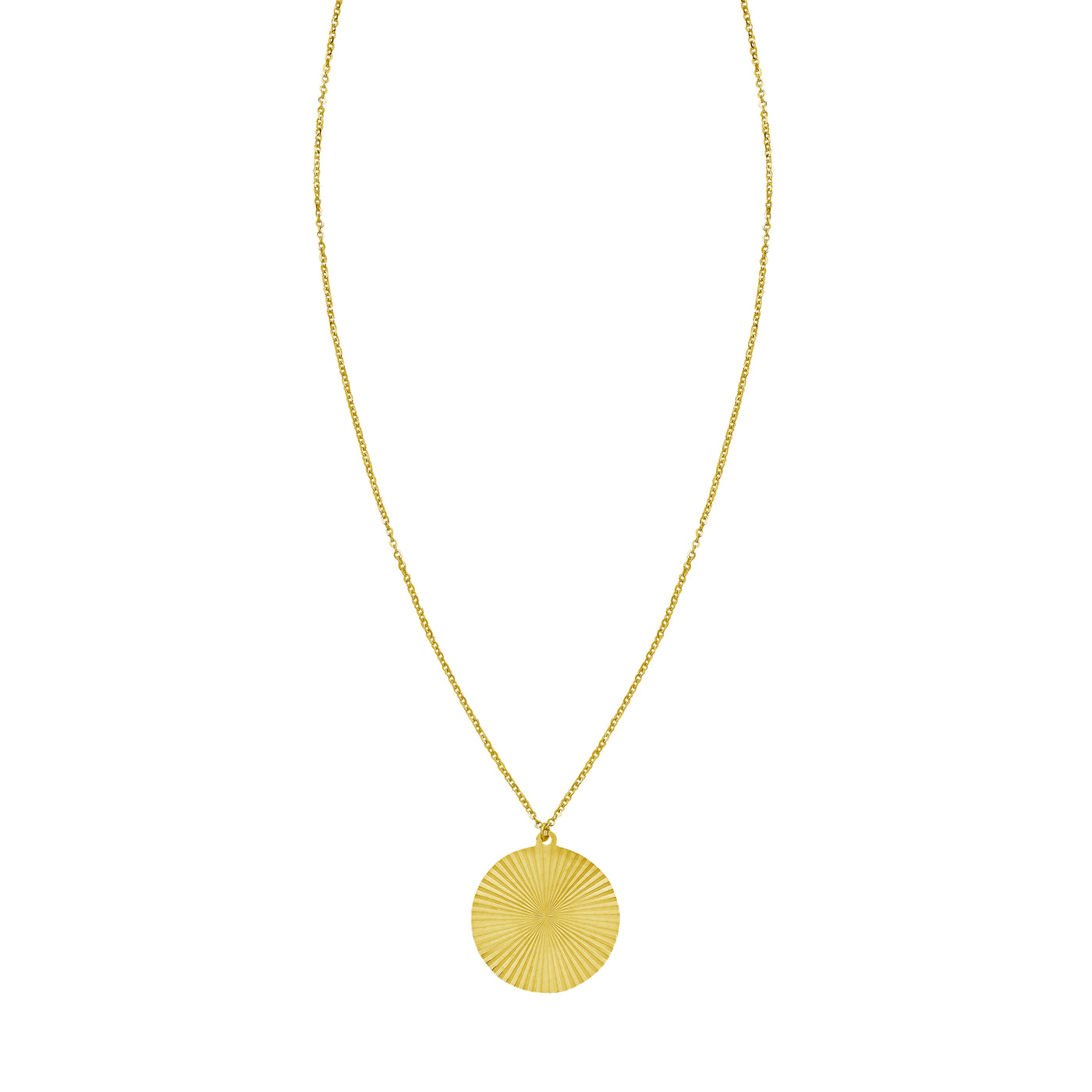 14K Radiating Circle Necklace