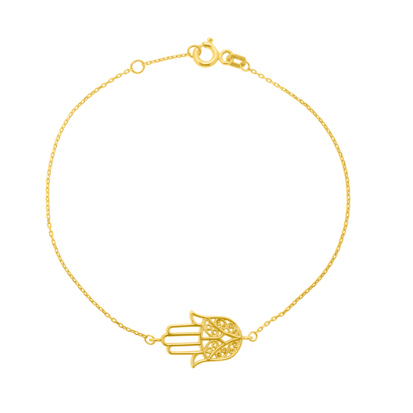 14K Gold Hamsa Bracelet