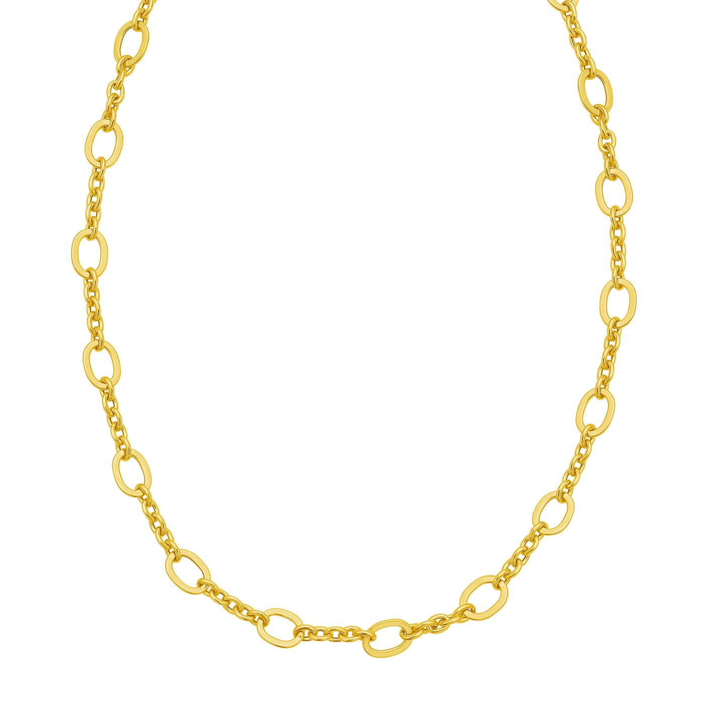 14K Five & One Oval Link Chain
