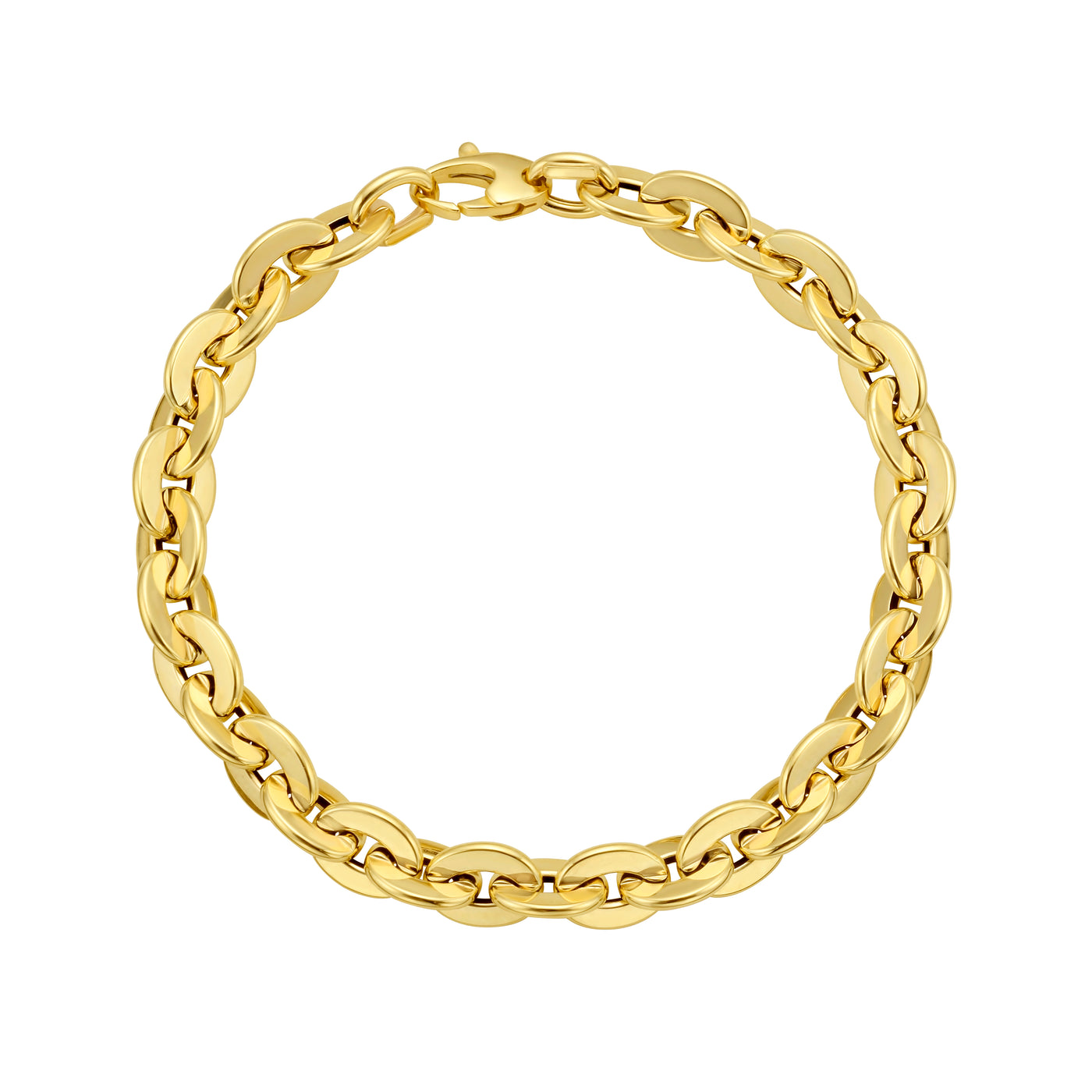 14K Mirror Rolo Link Chain