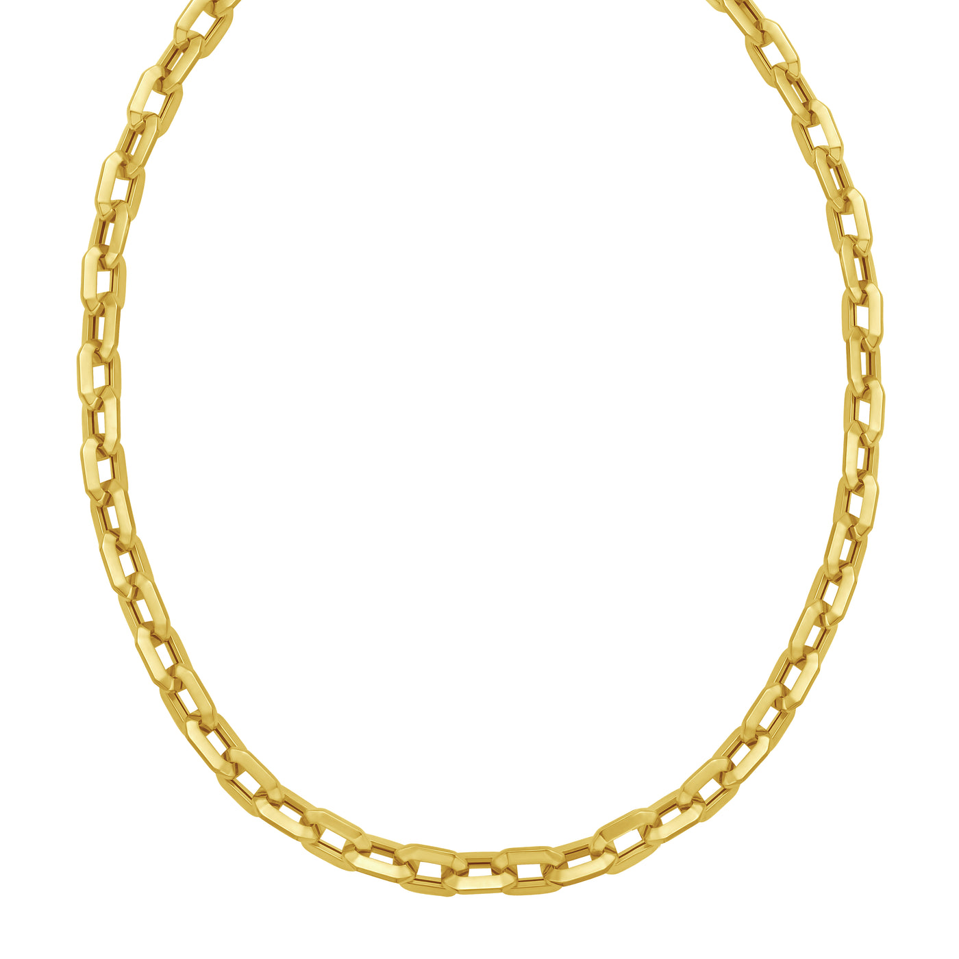 14K Faceted Octagonal Link Chain