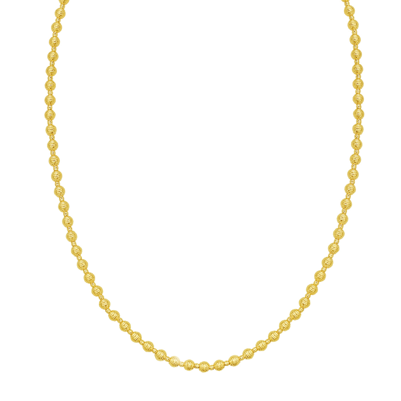 14K Disco DC Bead Necklace
