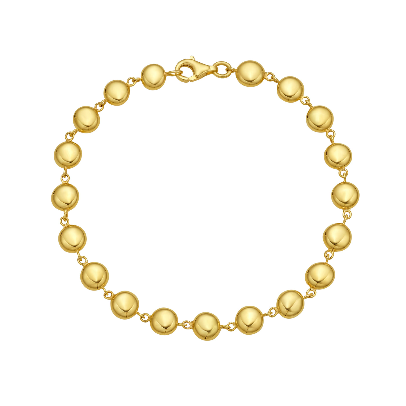 14K Polished Pebbles Bracelet