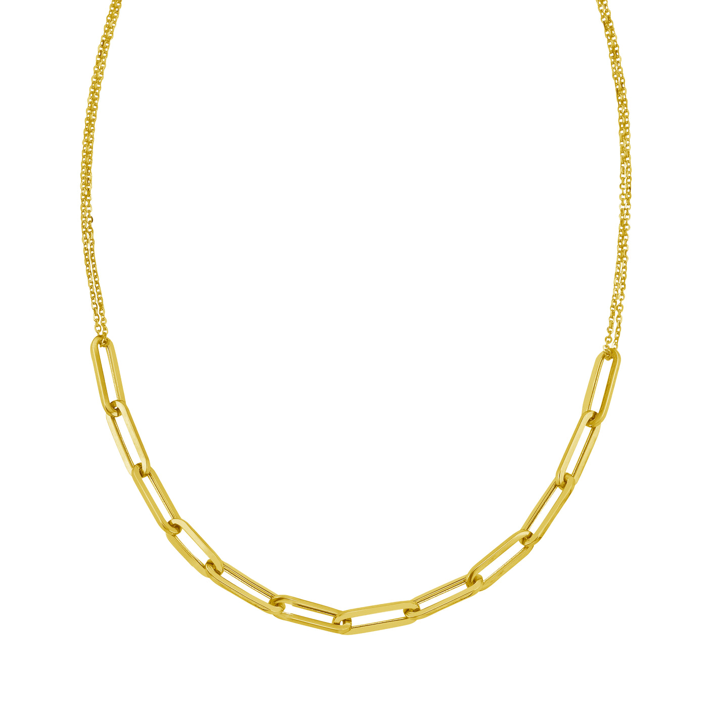 14K Adjustable Paperclip Necklace