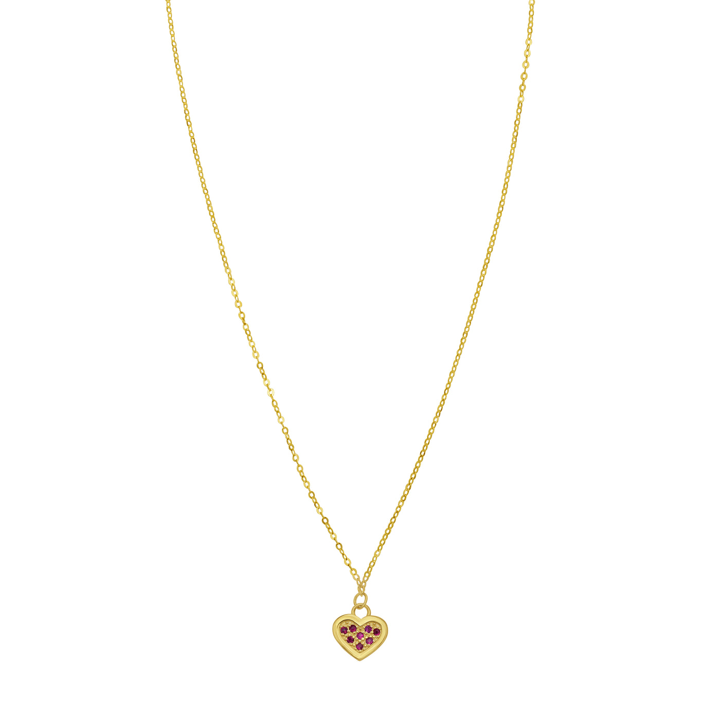 14K Ruby Heart Necklace