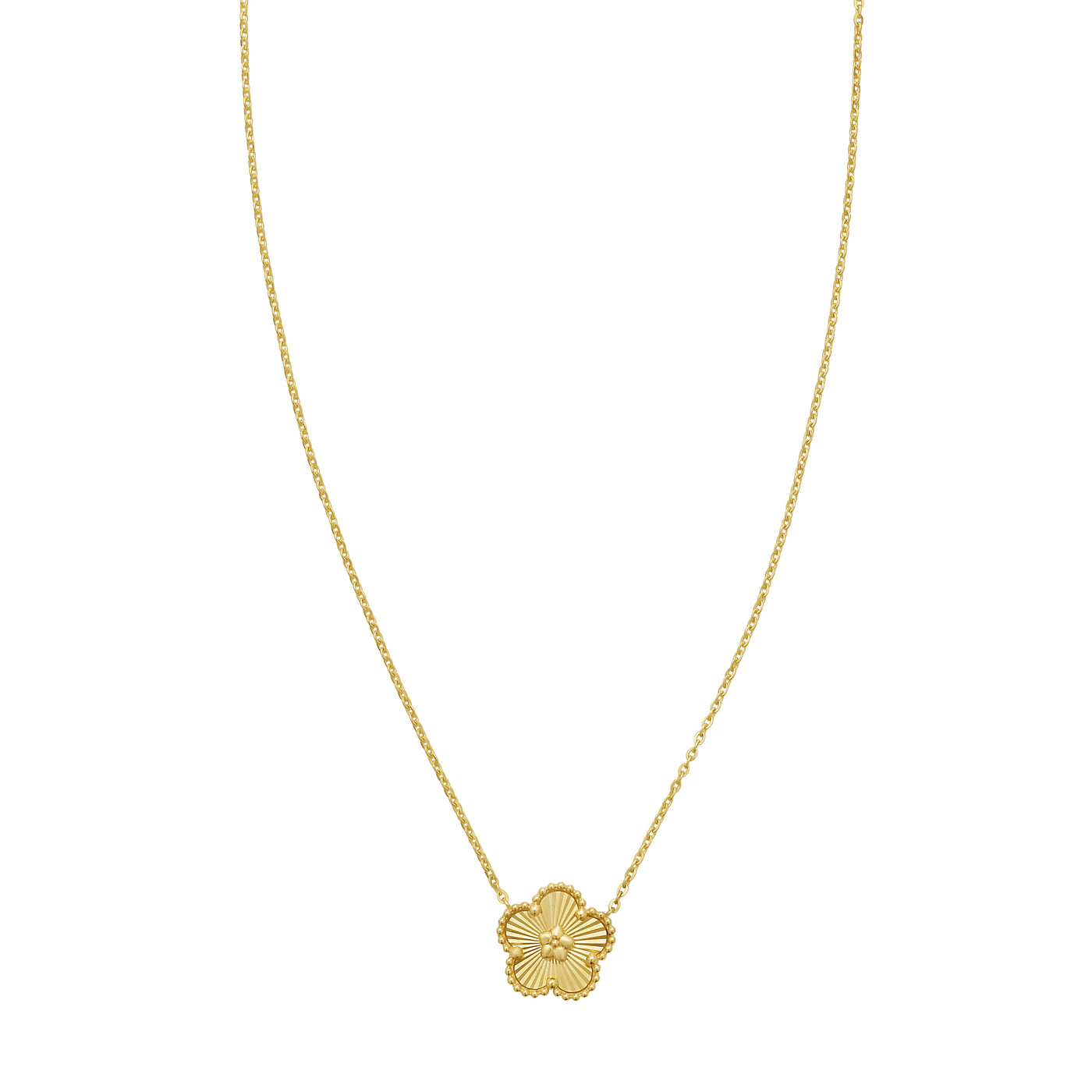 14K Radiating Flower Necklace