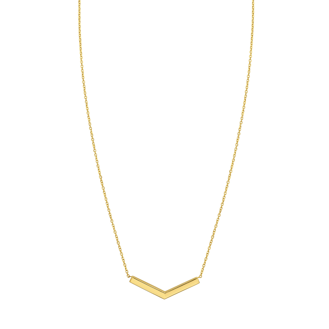 14K Chevron Necklace