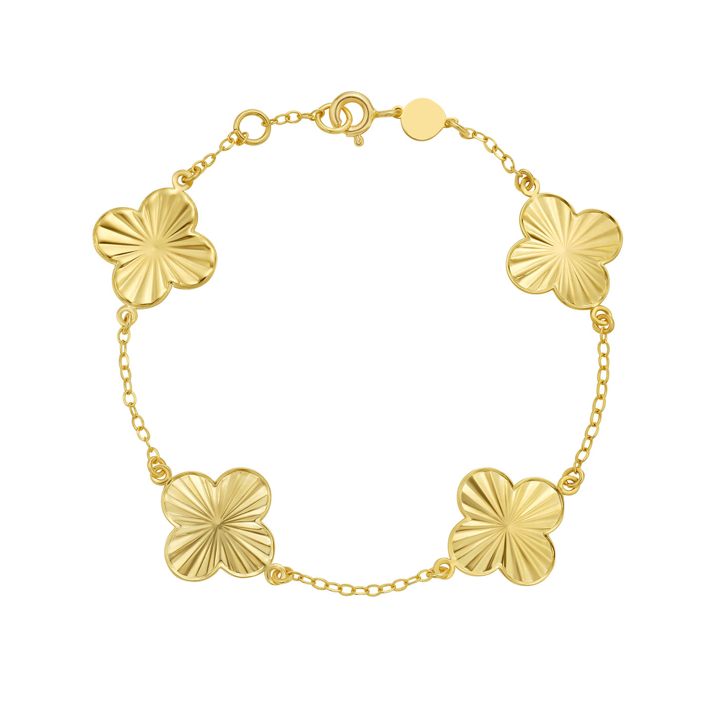 14K Golden Clover Bracelet