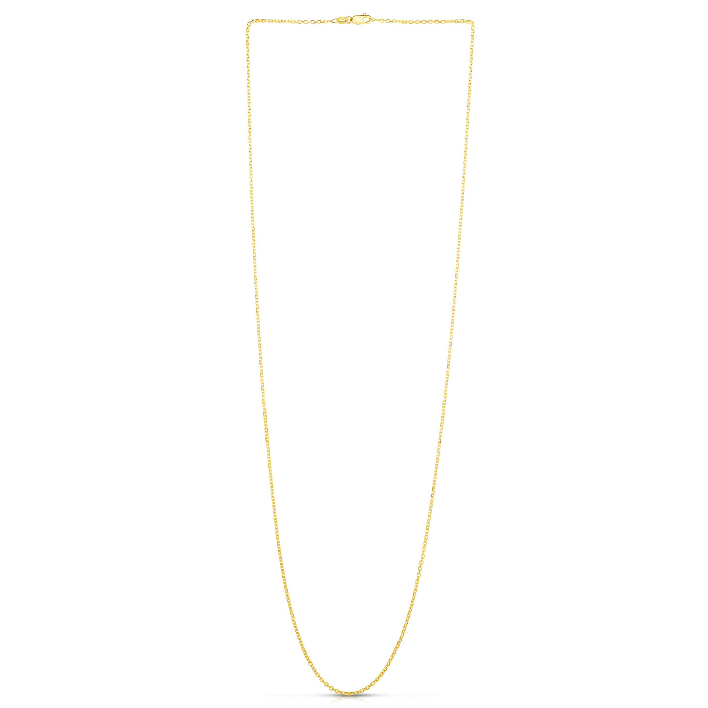 14K Gold 1.5mm Diamond Cut Cable Chain