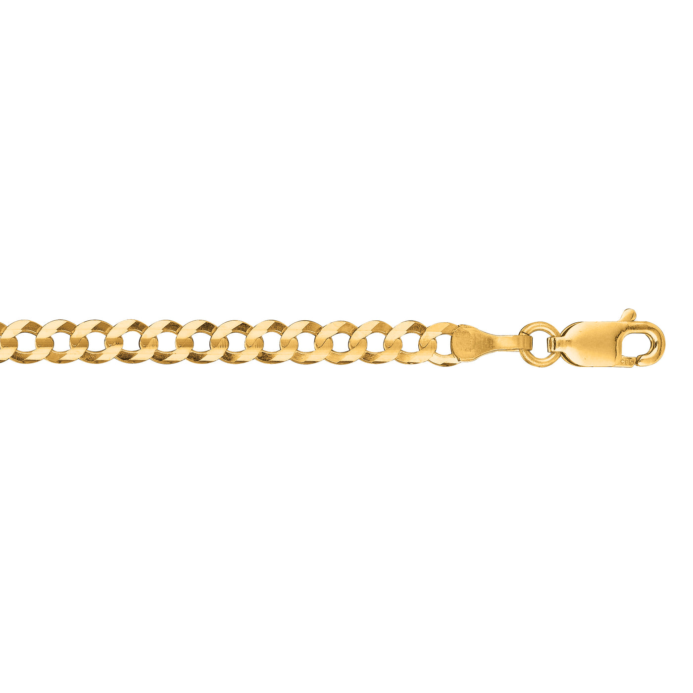 14K Gold 3.6mm Comfort Curb Chain