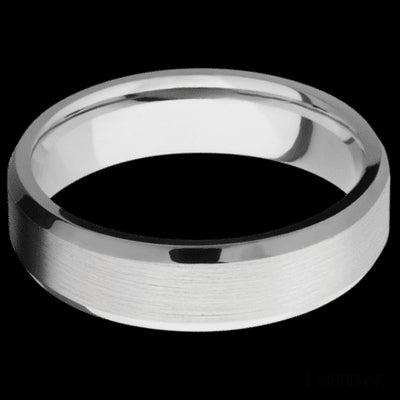 6 mm wide Beveled Cobalt Chrome band.
